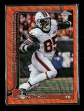 2025 Topps Chrome Orange Refractor David Njoku #/25 #69