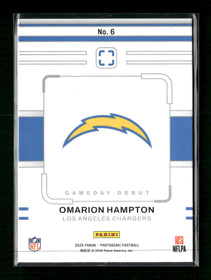 2025 Panini Photogenic Gameday Debut Green Omarion Hampton #/25 #6
