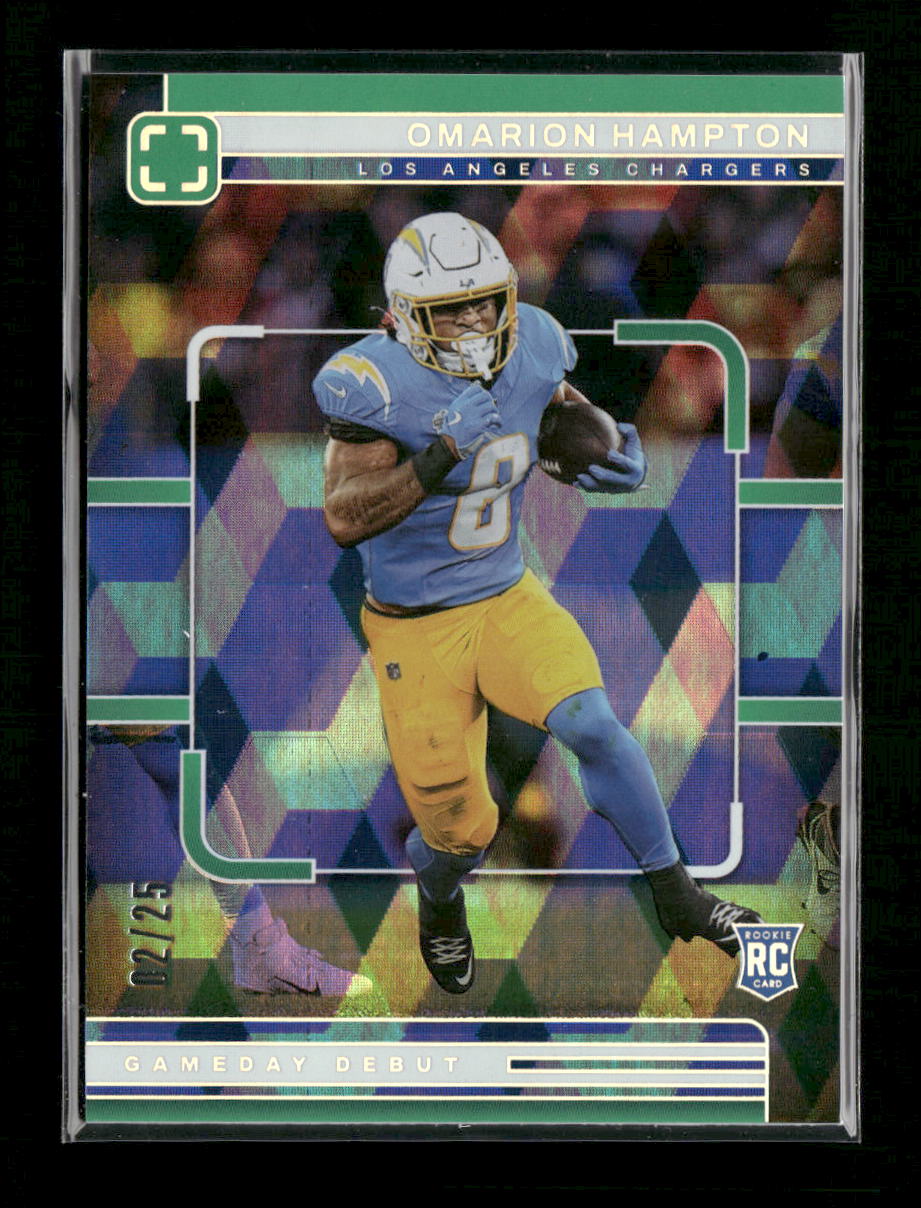 2025 Panini Photogenic Gameday Debut Green Omarion Hampton #/25 #6
