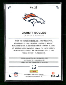 2025 Panini Photogenic Red Garett Bolles #/125 #26
