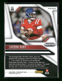 2025 Panini Prizm Draft Picks Prizms Gold Ice Jaxson Dart #90