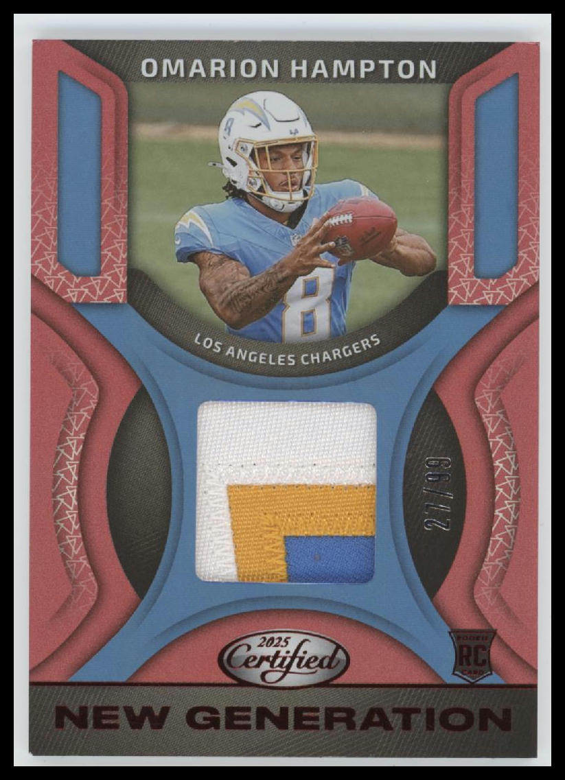 2025 Panini Certified New Generation Mirror Red Omarion Hampton #/99 #NGJ-OHN