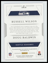 2018 Panini National Treasures Materials Doug Baldwin/Russell Wilson #/99 #CM-20