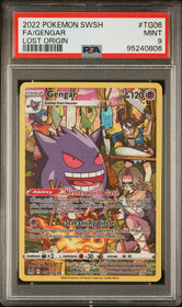 2022 Pokemon Sword & Shield Lost Origin Lost Origin Fa/Gengar 9 PSA #TG06
