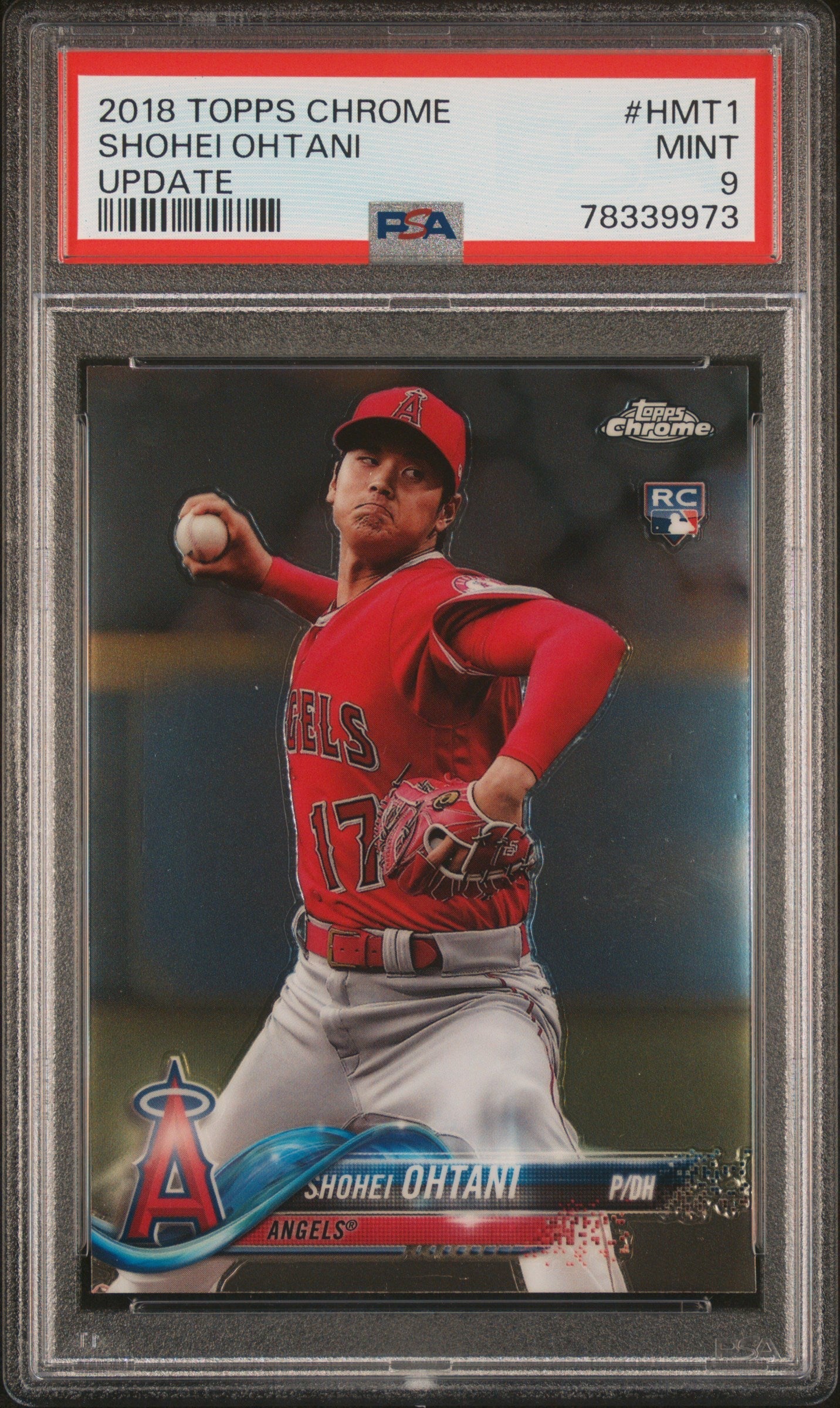 2018 Topps Chrome Update Shohei Ohtani Rookie PSA 9 #HMT1