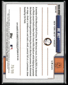 2026 Topps Mascots Green Mr. Met #/99 #M-11