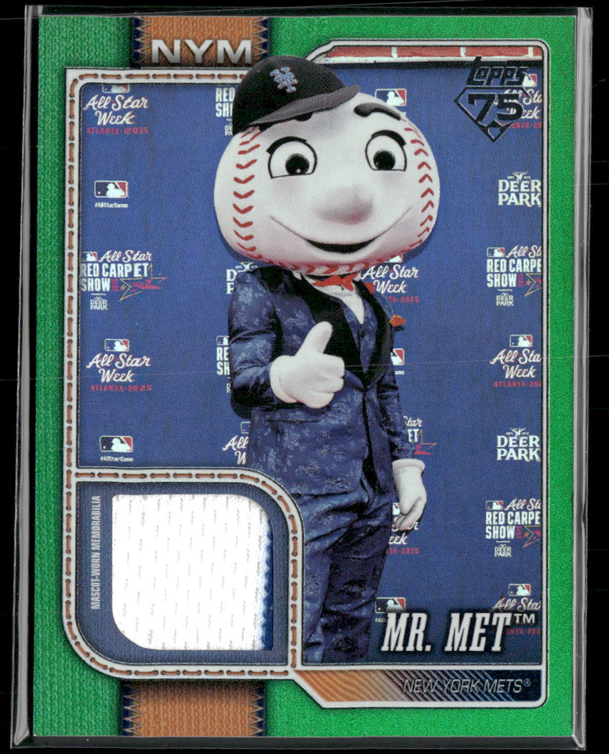 2026 Topps Mascots Green Mr. Met #/99 #M-11