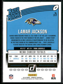 2018 Donruss Lamar Jackson Rookie #317