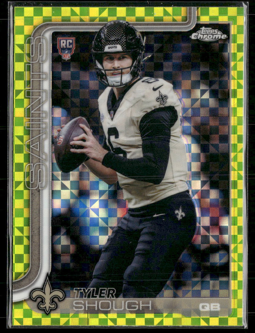 2025 Topps Chrome Lime Green X-Fractor Tyler Shough Rookie #398