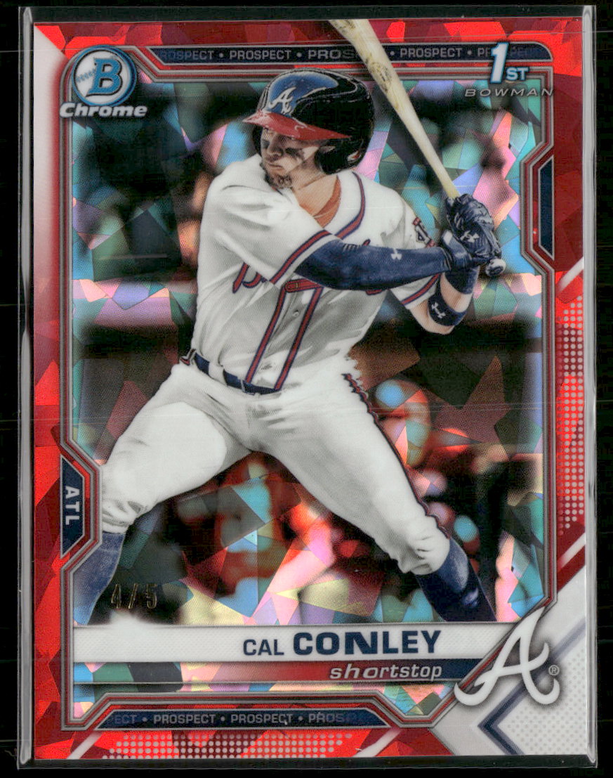 2021 Bowman Draft Sapphire Edition Red Cal Conley #/5 #BDC-70
