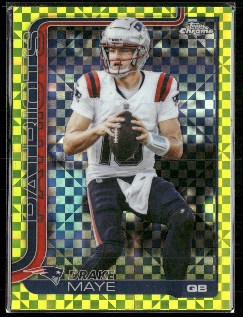 2025 Topps Chrome Lime Green X-Fractor Drake Maye #207