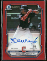 2026 Bowman Chrome Autographs Red Refractors Dauri Fernandez #/5 Auto #CPA-DF