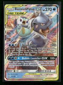 SM - Cosmic Eclipse Blastoise & Piplup GX #38/236