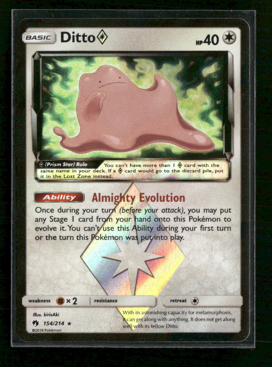 SM - Lost Thunder Ditto Prism Star #154/214