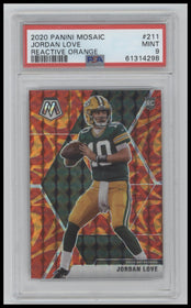 2020 Panini Mosaic Reactive Orange Jordan Love 9 PSA #211