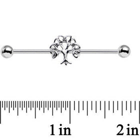 14G Celtic Trinity Knot Tree of Life Industrial Barbell 38mm