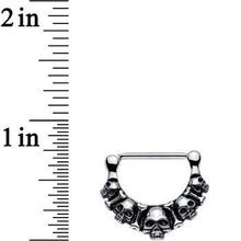 316L Stainless Steel Five Scary Skulls Nipple Clicker