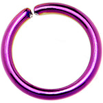 18G 1/4 Purple Anodized Annealed Steel Seamless Circular Ring