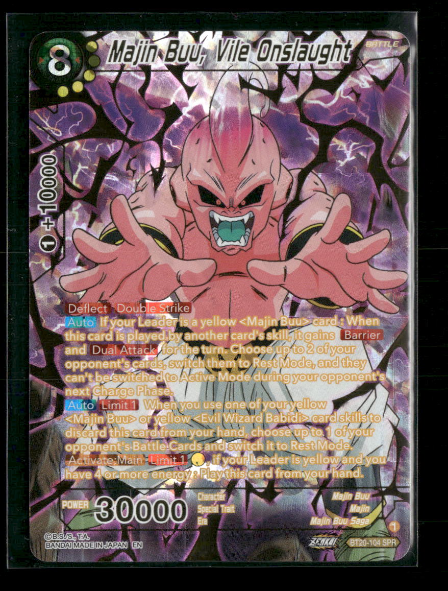 Power Absorbed Majin Buu, Vile Onslaught (SPR) #BT20-104