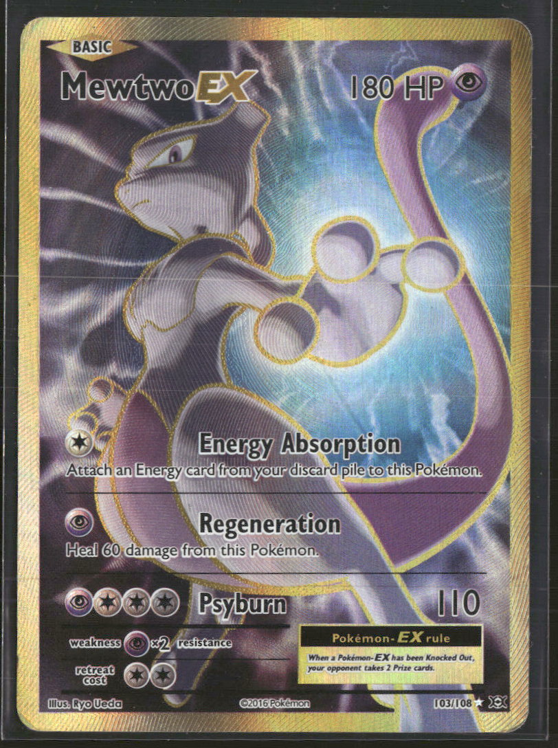 XY - Evolutions Mewtwo EX (Full Art) #103/108 Damaged