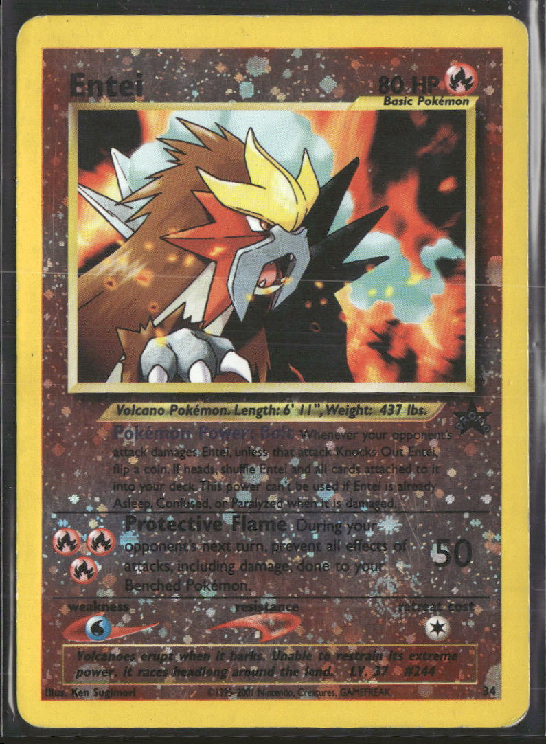 WoTC Promo Entei #34/53 Damaged