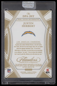 2024 Panini Flawless Dual Patch Autographs Justin Herbert #/25 Auto #DPA-JHT