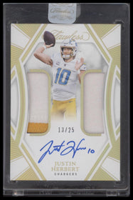 2024 Panini Flawless Dual Patch Autographs Justin Herbert #/25 Auto #DPA-JHT