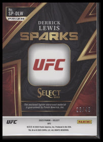 2023 Panini Select UFC Sparks Blue Prizm Patch Derrick Lewis /49