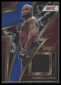 2023 Panini Select UFC Sparks Blue Prizm Patch Derrick Lewis /49