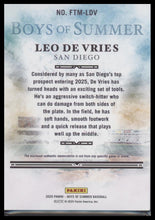 2025 Panini Boys of Summer Five Tool Player Materials Leo De Vries #/99 #FTM-LDV