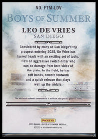 2025 Panini Boys of Summer Five Tool Player Materials Leo De Vries #/99 #FTM-LDV