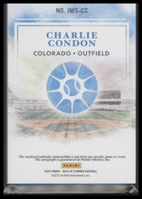 2025 Panini Boys of Summer Jumbo Material Signatures Charlie Condon #/99