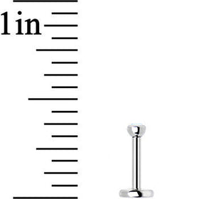 18G 1/4 Aurora 2mm CZ Gem Internally Threaded Cartilage Earring