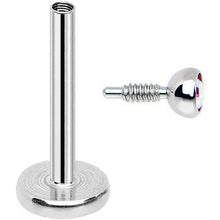 18G 5/16 Aurora 2mm CZ Internally Threaded Labret Monroe Tragus