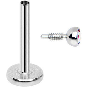 18G 5/16 Aurora 2mm CZ Internally Threaded Labret Monroe Tragus