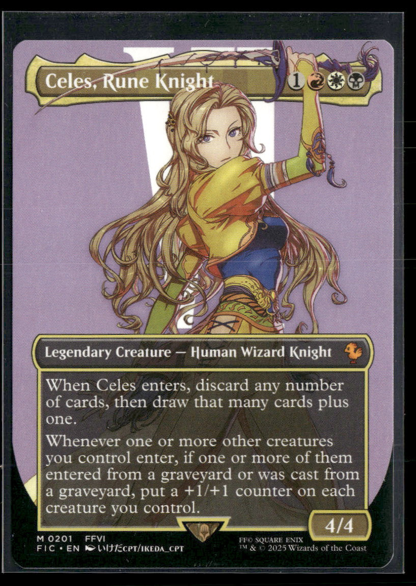 Commander: FINAL FANTASY Celes, Rune Knight (Borderless) #201
