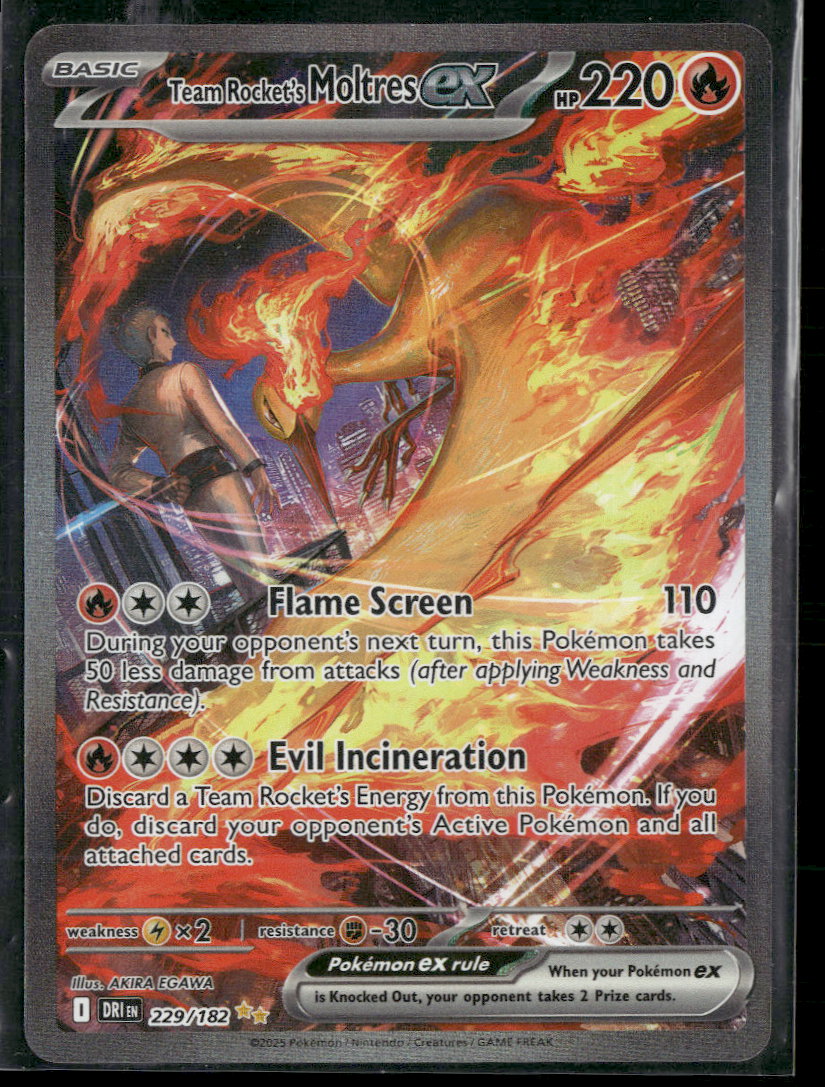 SV10: Destined Rivals Team Rocket's Moltres ex #229/182