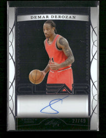 2023 Leaf Trinity Clear Auto Silver DeMar DeRozan #/49 Auto #CA-DDR