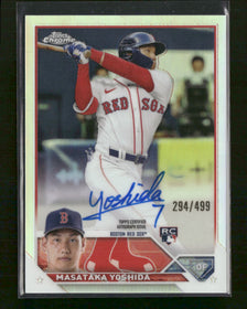 2023 Topps Chrome Rookie Autographs Refractor Masataka Yoshida #/499 Auto #RA-MY