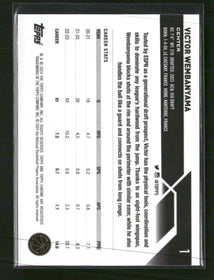 2023-24 Topps Chrome Victor Wembanyama Rookie #1