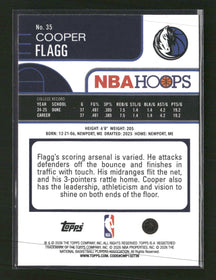 2025-26 Hoops Cooper Flagg Rookie #35