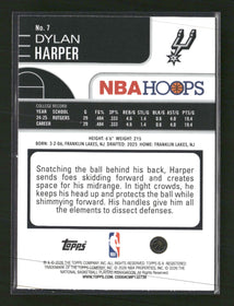 2025-26 Hoops Green Foil Dylan Harper Rookie #7
