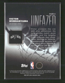2025-26 Topps Signature Class Unfazed Victor Wembanyama #FAZE-2