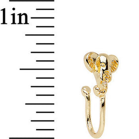 Elegant Elephant Adjustable Clip On Fake Nose Ring