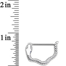 14G 9/16 Stainless Steel Slithering Snake Nipple Clicker Set