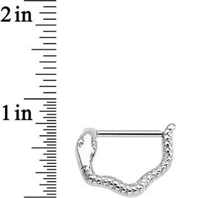 14G 9/16 Stainless Steel Slithering Snake Nipple Clicker Set