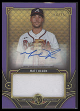 2022 Topps Triple Threads Autograph Single Jumbo Relics Amethyst Matt Olson #/75