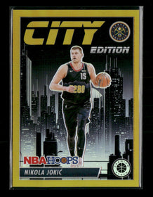 2023-24 Hoops Premium Stock City Edition Gold Prizm Nikola Jokic #/10 #13