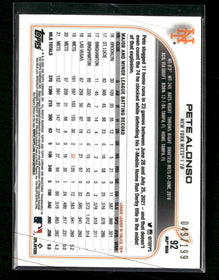2022 Topps Chrome Sonic Pink Refractor Pete Alonso #209