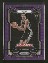2023-24 Panini Prizm Monopoly Purple Wave Victor Wembanyama #81